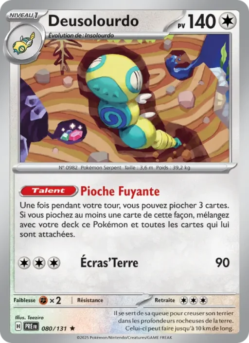 Carte Pokémon Deusolourdo 080/131 Rare Évolutions Prismatiques