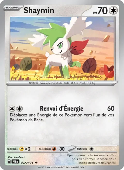 Carte Pokémon Shaymin 087/131 Peu Commune Évolutions Prismatiques