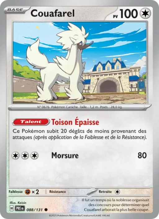 Carte Pokémon Couafarel 088/131 Commune Évolutions Prismatiques