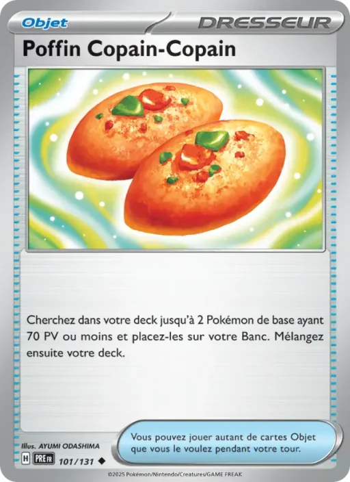 Carte Pokémon Poffin Copain-Copain 101/131 Peu Commune Évolutions Prismatiques