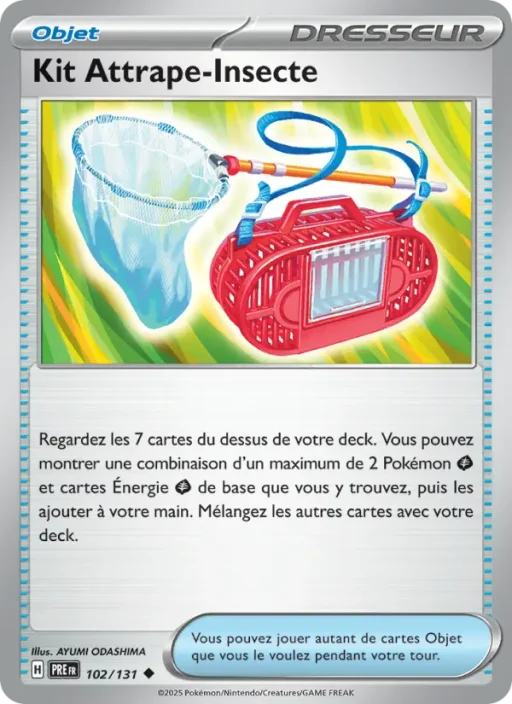 Carte Pokémon Kit Attrape-Insecte 102/131 Peu Commune Évolutions Prismatiques