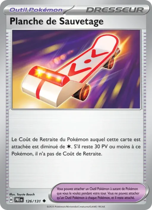 Carte Pokémon Planche de Sauvetage 126/131 Peu Commune Évolutions Prismatiques