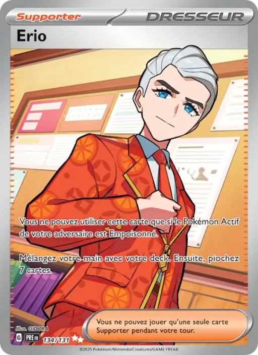 Carte Pokémon Erio 134/131 Ultra Rare Évolutions Prismatiques