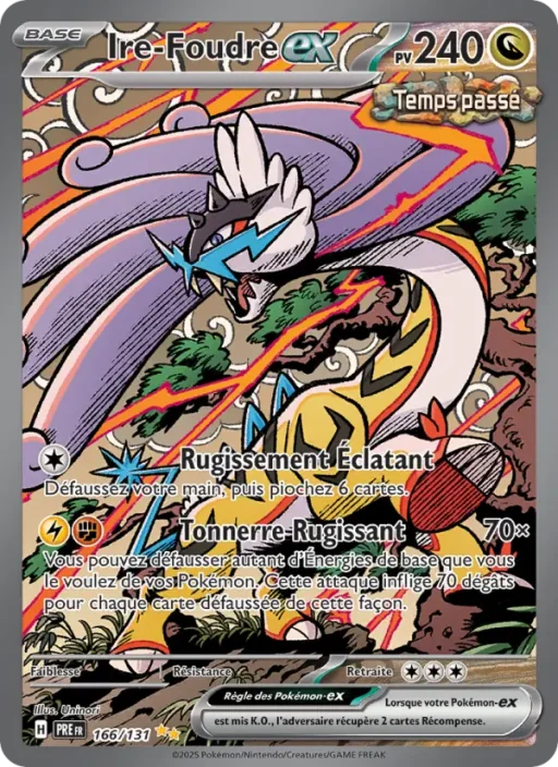 Carte Pokémon Ire-Foudre-ex 166/131 Illustration spéciale rare Évolutions Prismatiques