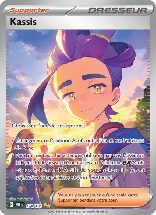 Carte Pokémon Kassis 174/131 Illustration spéciale rare Évolutions Prismatiques
