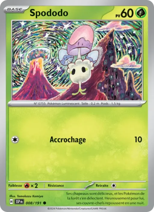 Carte Pokémon Spododo 008/191 Commune Étincelles Déferlantes