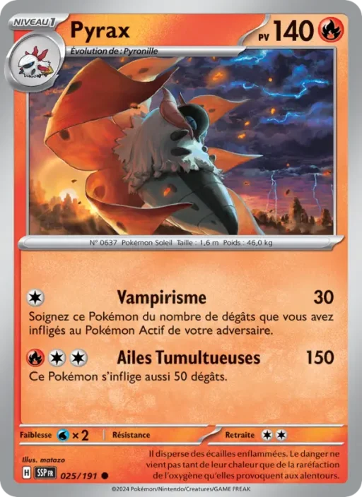 Carte Pokémon Pyrax 025/191 Commune Étincelles Déferlantes
