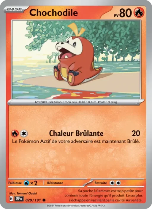 Carte Pokémon Chochodile 029/191 Commune Étincelles Déferlantes