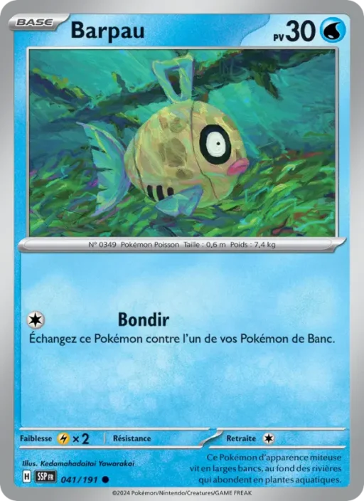 Carte Pokémon Barpau 041/191 Commune Étincelles Déferlantes