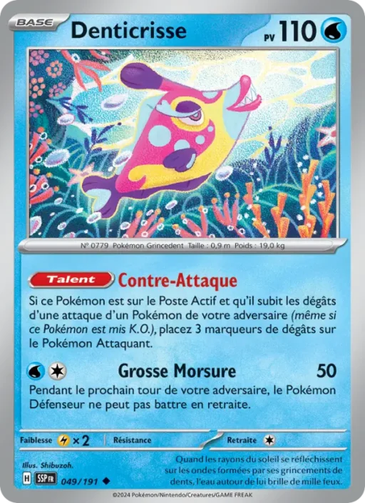 Carte Pokémon Denticrisse 049/191 Peu Commune Étincelles Déferlantes