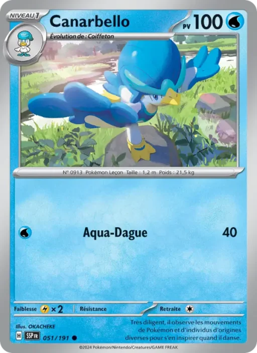 Carte Pokémon Canarbello 051/191 Commune Étincelles Déferlantes
