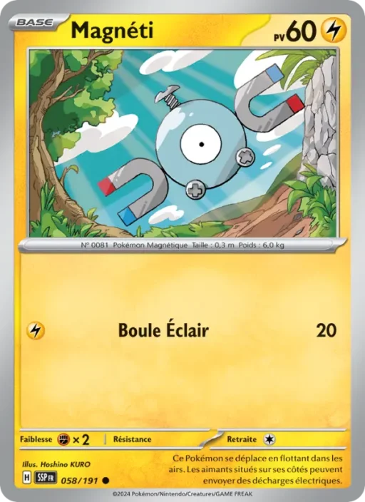 Carte Pokémon Magnéti 058/191 Commune Étincelles Déferlantes