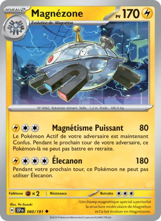 Carte Pokémon Magnézone 060/191 Peu Commune Étincelles Déferlantes