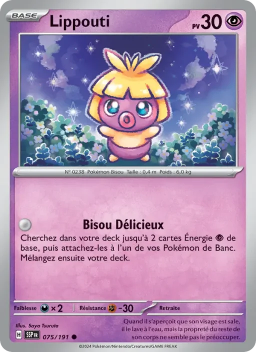 Carte Pokémon Lippouti 075/191 Commune Étincelles Déferlantes