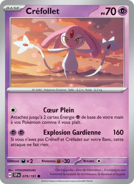 Carte Pokémon Créfollet 079/191 Commune Étincelles Déferlantes