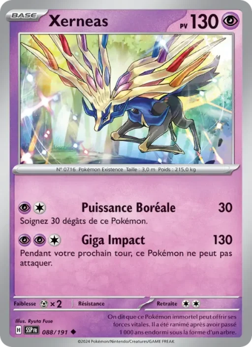 Carte Pokémon Xerneas 088/191 Peu Commune Étincelles Déferlantes