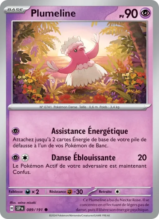 Carte Pokémon Plumeline 089/191 Commune Étincelles Déferlantes