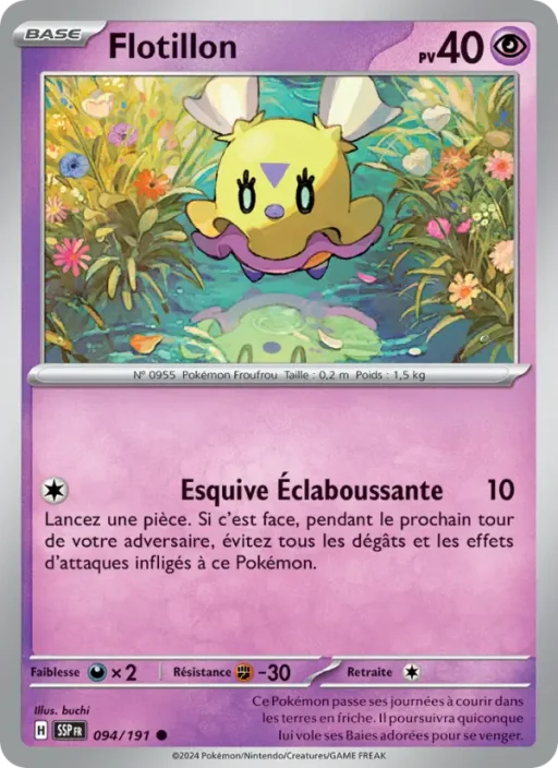 Carte Pokémon Flotillon 094/191 Commune Étincelles Déferlantes