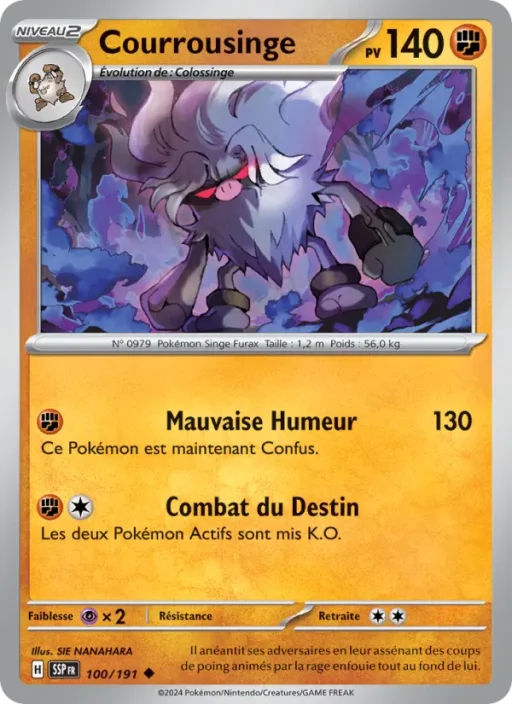 Carte Pokémon Courrousinge 100/191 Peu Commune Étincelles Déferlantes