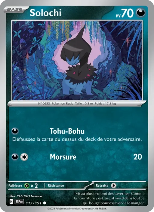 Carte Pokémon Solochi 117/191 Commune Étincelles Déferlantes