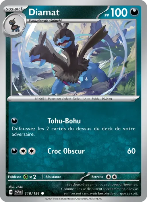 Carte Pokémon Diamat 118/191 Commune Étincelles Déferlantes