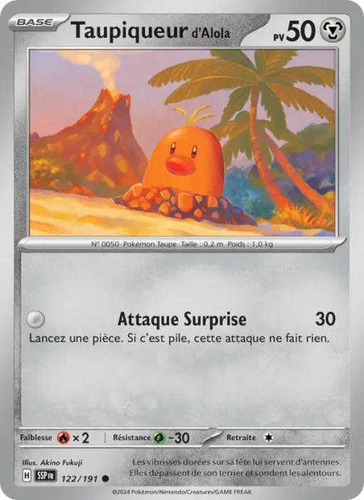 Carte Pokémon Taupiqueur d'Alola 122/191 Commune Étincelles Déferlantes