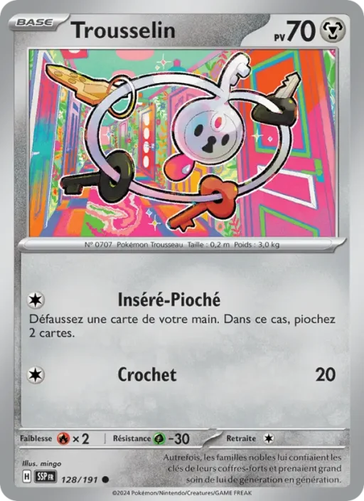 Carte Pokémon Trousselin 128/191 Commune Étincelles Déferlantes