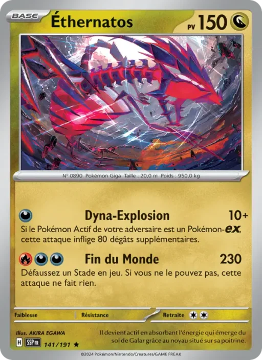 Carte Pokémon Éthernatos 141/191 Rare Étincelles Déferlantes