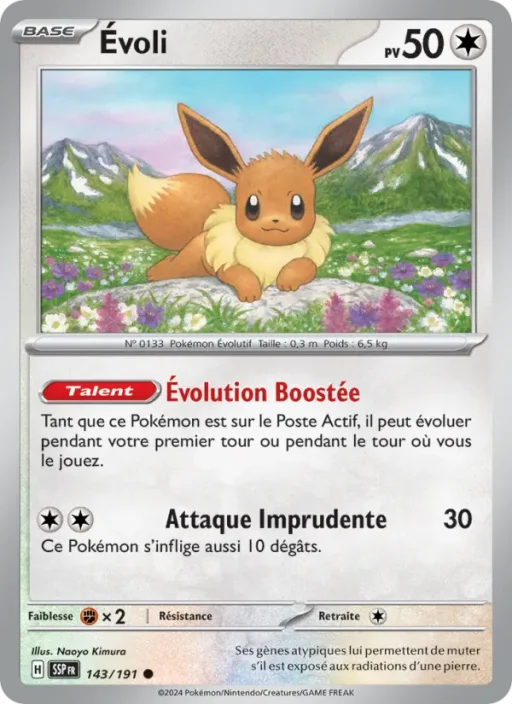 Carte Pokémon Évoli 143/191 Commune Étincelles Déferlantes