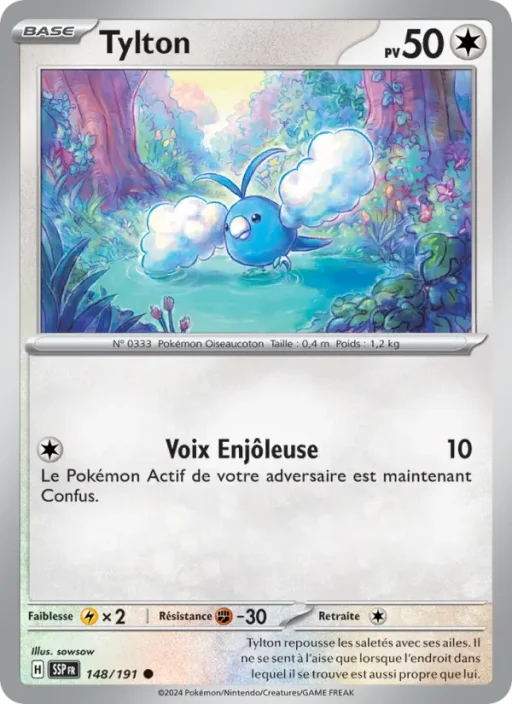 Carte Pokémon Tylton 148/191 Commune Étincelles Déferlantes