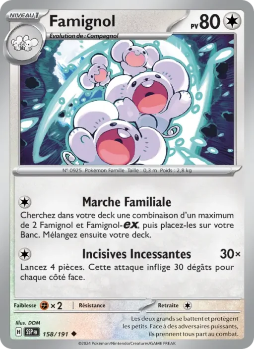 Carte Pokémon Famignol 158/191 Peu Commune Étincelles Déferlantes