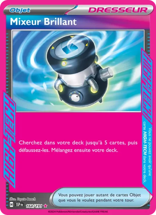 Carte Pokémon Mixeur Brillant 164/191 HIGH-TECG rare Étincelles Déferlantes