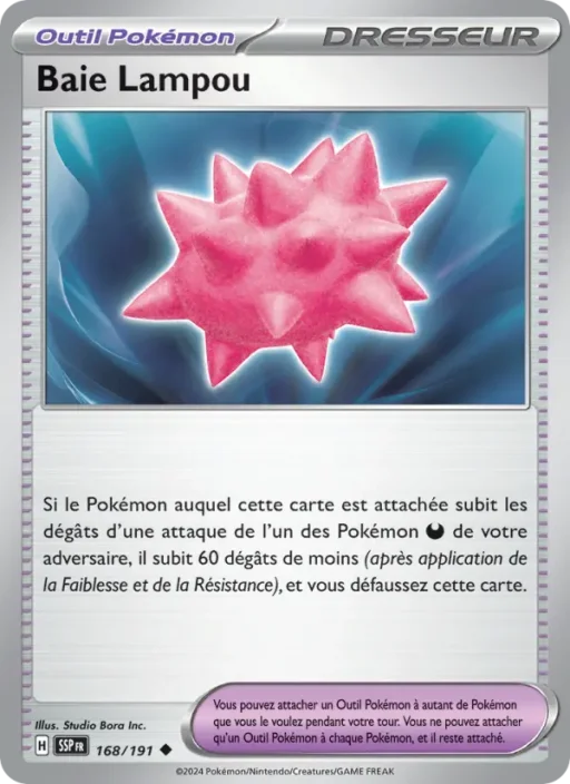 Carte Pokémon Baie Lampou 168/191 Peu Commune Étincelles Déferlantes