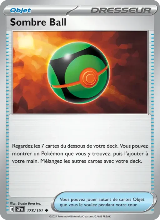 Carte Pokémon Sombre Ball 175/191 Peu Commune Étincelles Déferlantes