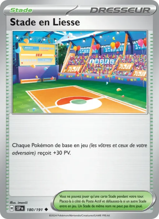Carte Pokémon Stade en Liesse 180/191 Peu Commune Étincelles Déferlantes