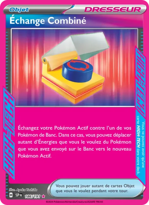 Carte Pokémon Échange Combiné 186/191 HIGH-TECG rare Étincelles Déferlantes