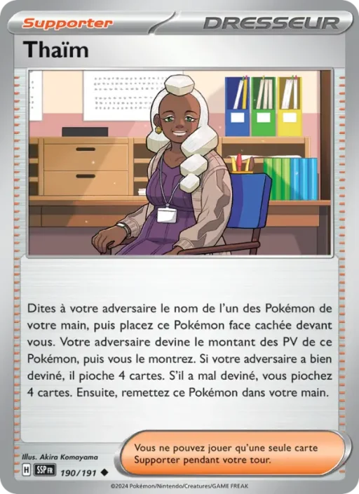 Carte Pokémon Thaïm 190/191 Peu Commune Étincelles Déferlantes
