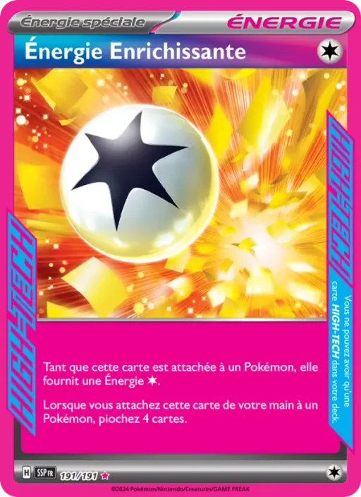 Carte Pokémon Énergie Enrichissante 191/191 HIGH-TECG rare Étincelles Déferlantes