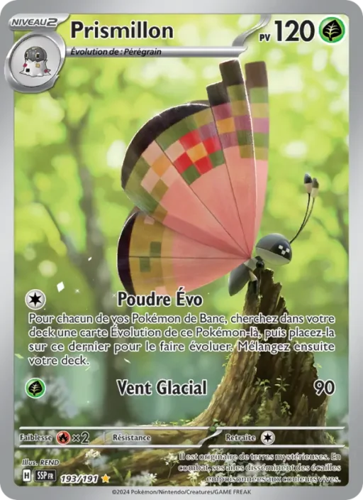 Carte Pokémon Prismillon 193/191 Illustration rare Étincelles Déferlantes