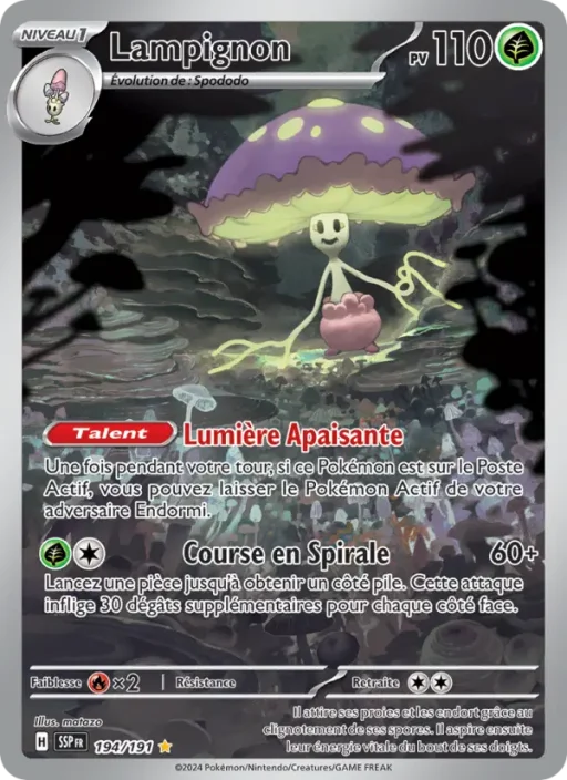 Carte Pokémon Lampignon 194/191 Illustration rare Étincelles Déferlantes