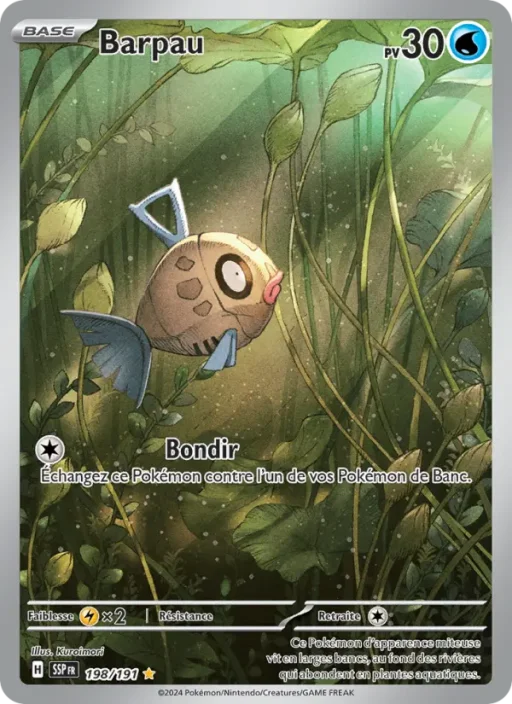Carte Pokémon Barpau 198/191 Illustration rare Étincelles Déferlantes