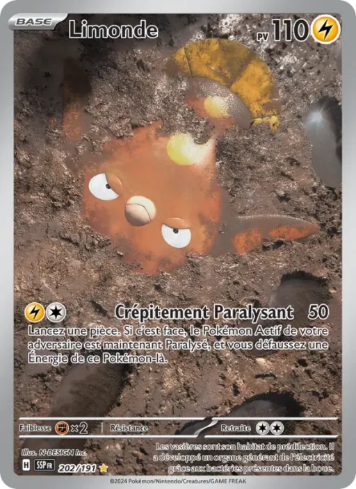 Carte Pokémon Limonde 202/191 Illustration rare Étincelles Déferlantes