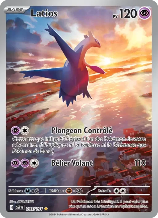 Carte Pokémon Latios 203/191 Illustration rare Étincelles Déferlantes