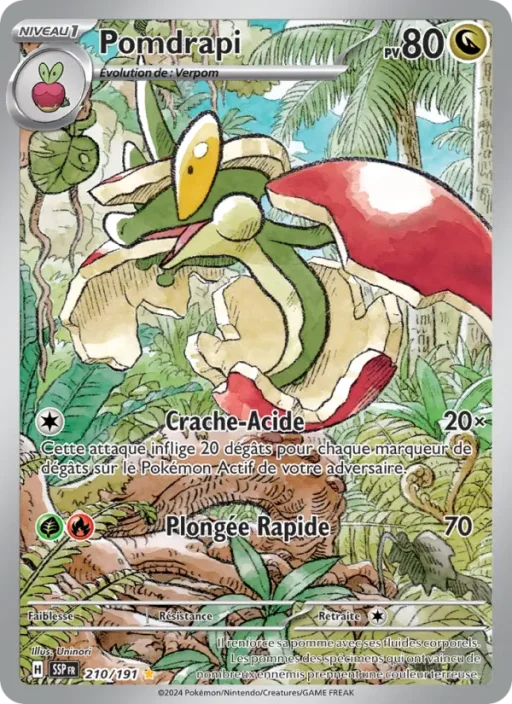 Carte Pokémon Pomdrapi 210/191 Illustration rare Étincelles Déferlantes