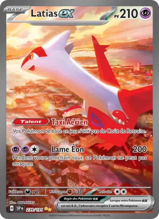 Carte Pokémon Latias-ex 239/191 Illustration spéciale rare Étincelles Déferlantes
