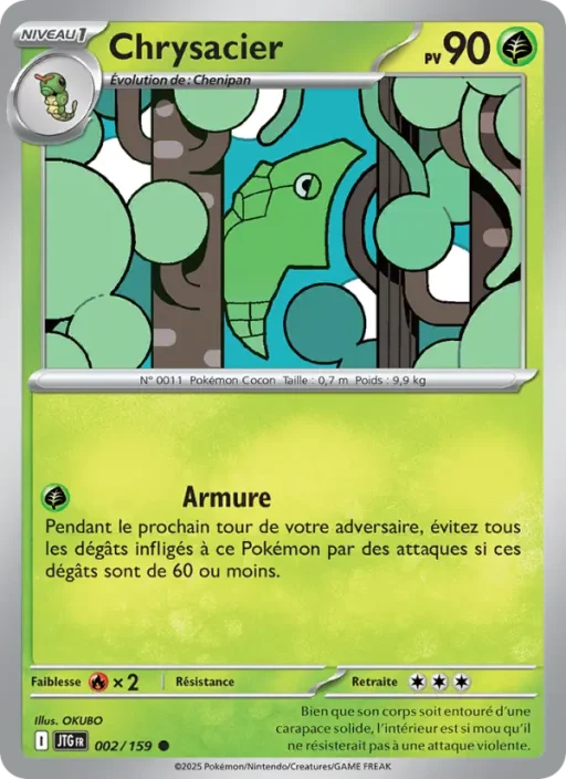 Carte Pokémon Chrysacier 002/159 Commune Aventures Ensemble