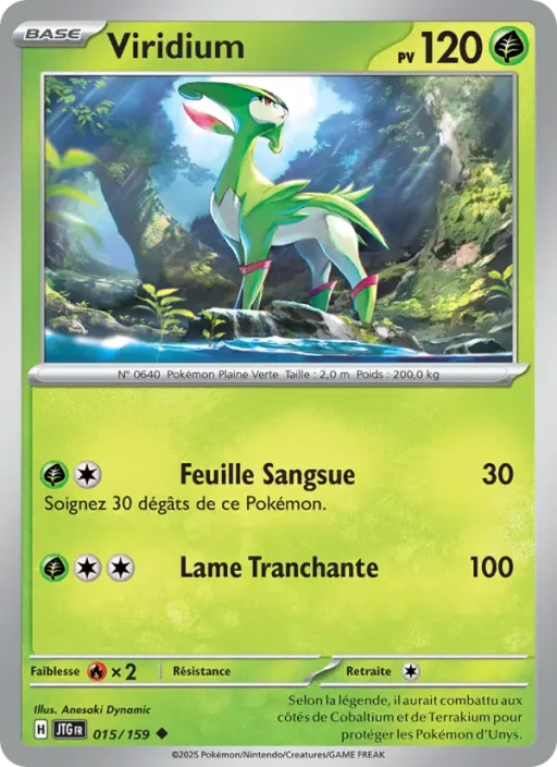 Carte Pokémon Viridium 015/159 Peu Commune Aventures Ensemble