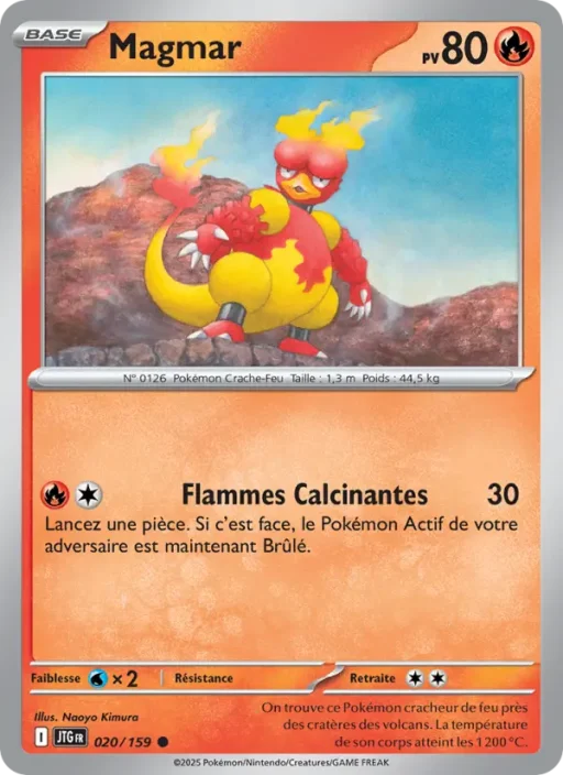 Carte Pokémon Magmar 020/159 Commune Aventures Ensemble