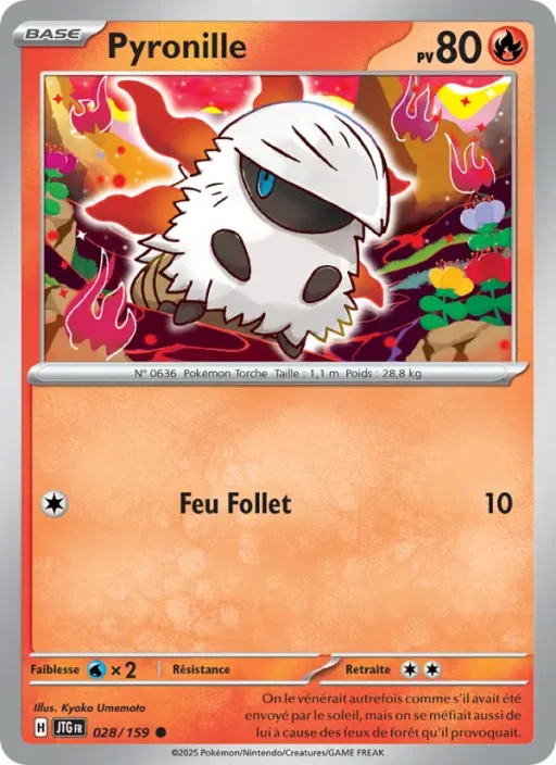 Carte Pokémon Pyronille 028/159 Commune Aventures Ensemble