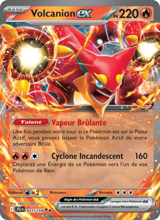Carte Pokémon Volcanion-ex 031/159 Double rare Aventures Ensemble